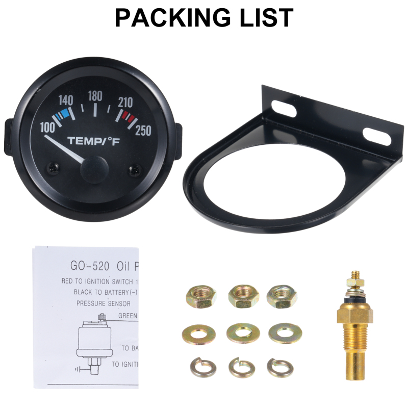 Kit instalación sensor y conexiones indicador temperatura agua