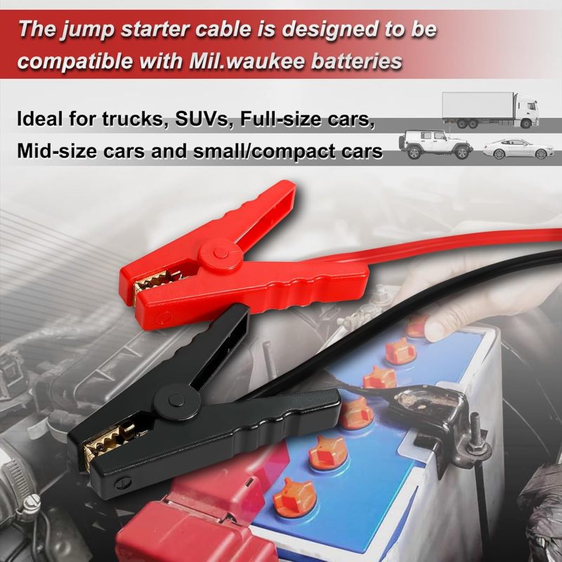 Pinces de câble Irovami compatibles avec batterie Milwaukee M18 18V vue générale
