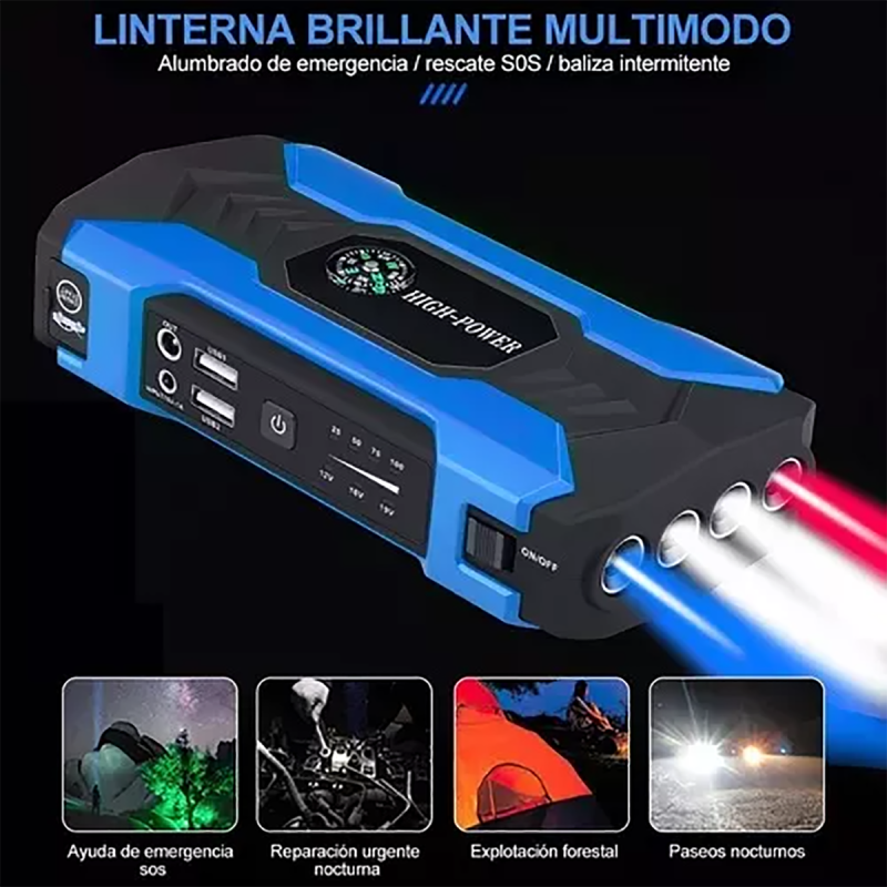 Arrancador de emergencia 28000 mAh vista general