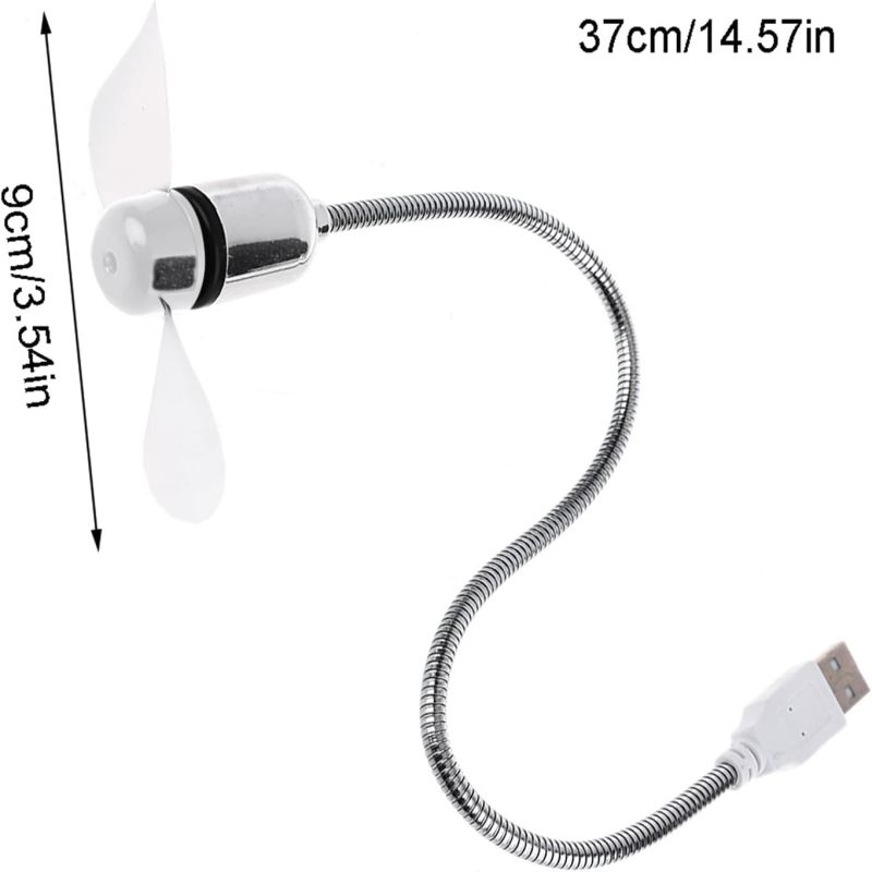 Ventilador USB flexible en acción