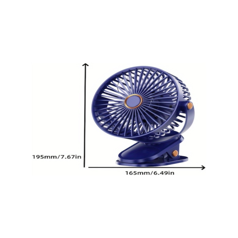Ventilador portátil negro con clip