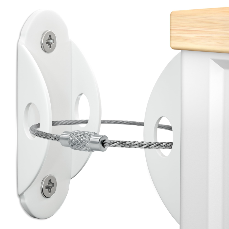 Sangles anti-basculement Irovami lot de 10 – vue générale blanche