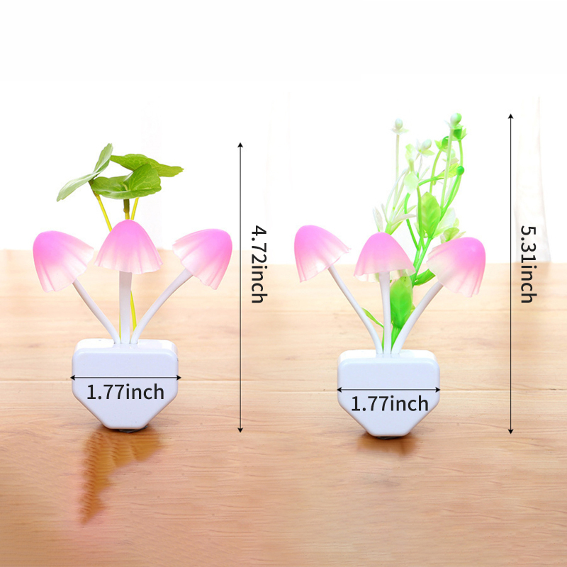 Veilleuse LED champignon forme lotus - vue d'ensemble