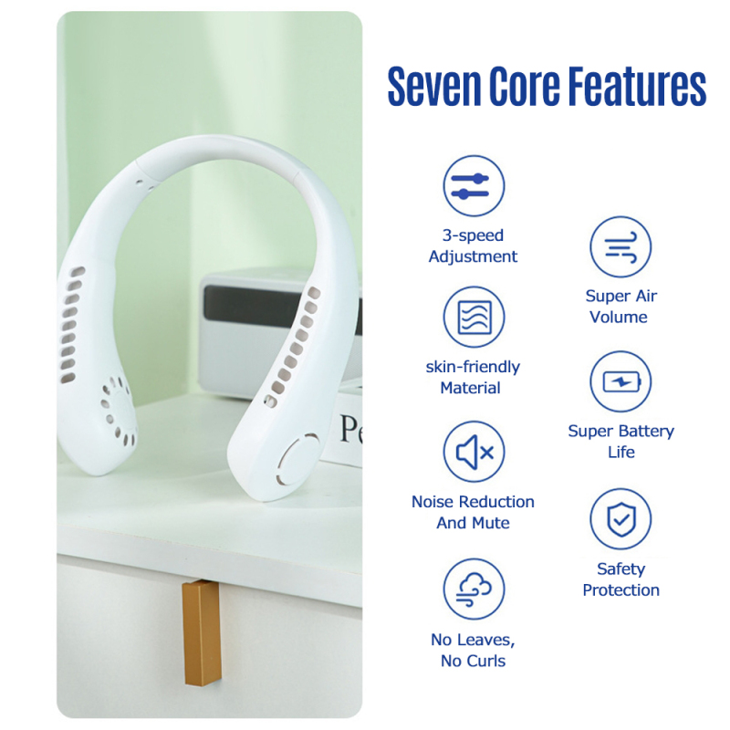 Mini ventilateur suspendu 2600mAh 3 vitesses - détail