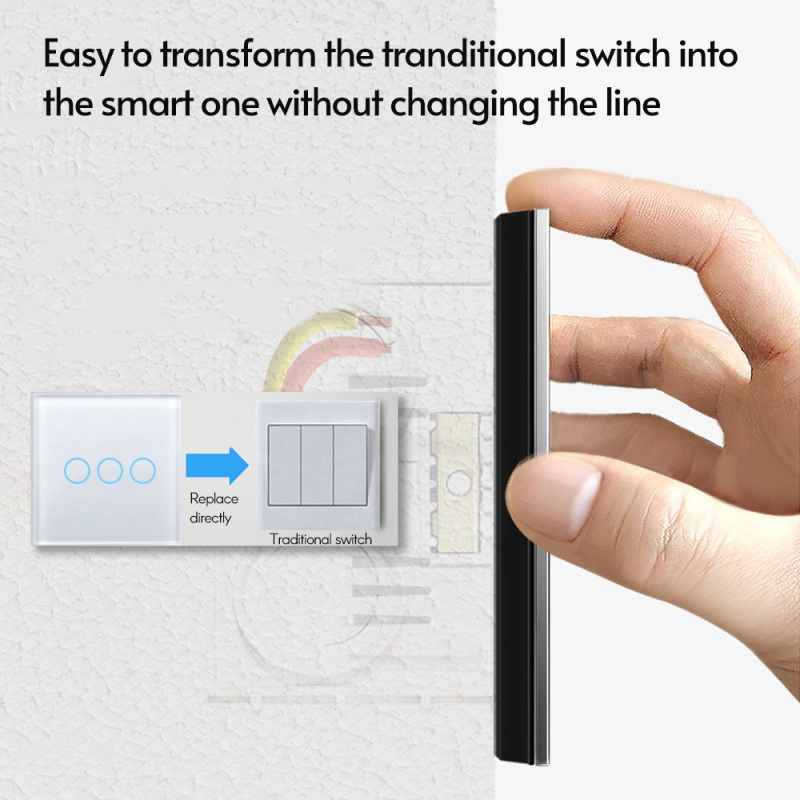 Interrupteur intelligent Wi-Fi blanc - vue d'ensemble