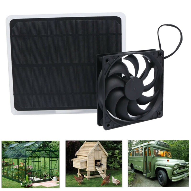Kit panneau solaire 10W avec ventilateur Irovami - vue complète