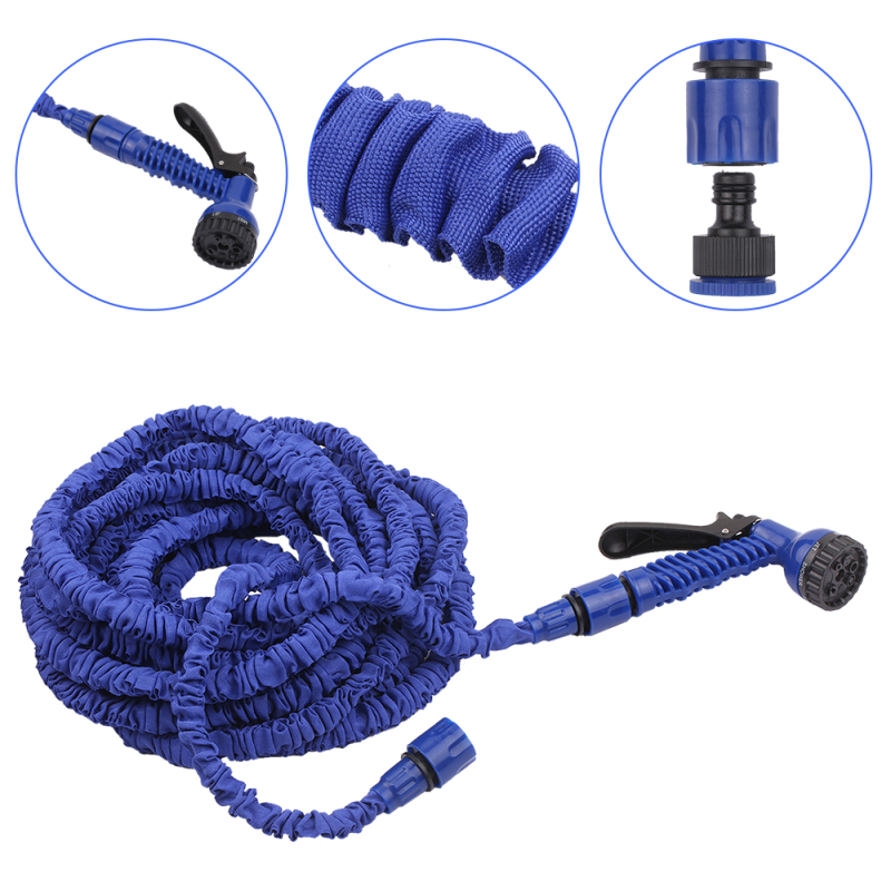 Tuyau d'arrosage extensible Irovami 15m avec pistolet 7 fonctions