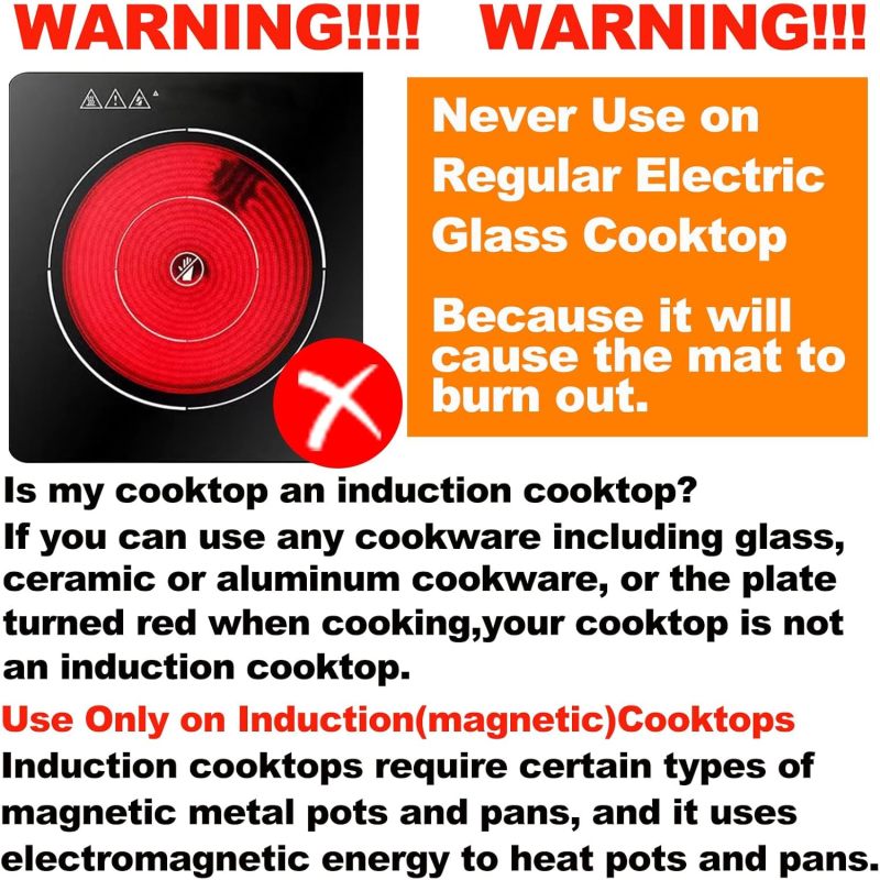 Juego de 2 tapetes de cocina de inducción termocrómicos - descripción general