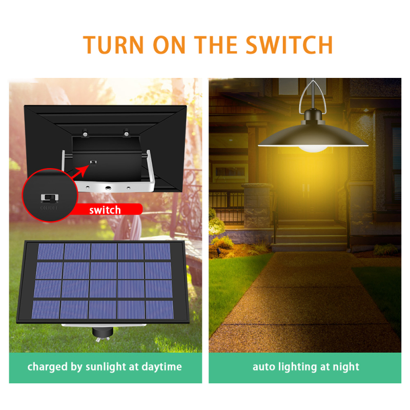 Lampe solaire IP65 étanche pour jardin et terrasse