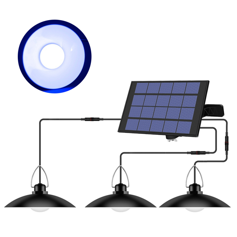Lampe solaire suspendue Irovami avec panneau orientable pour jardin terrasse