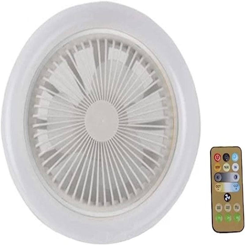 Ventilateur plafond silencieux avec cage LED - détail