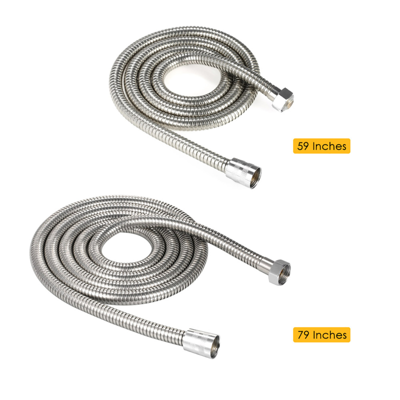 Flexible douche 79 pouces – acier inoxydable chromé avec raccords laiton