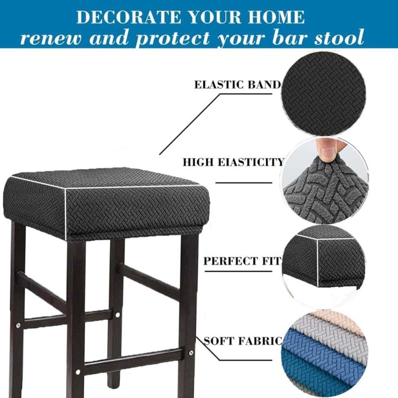 Élastique intégré housse tabouret bar Irovami