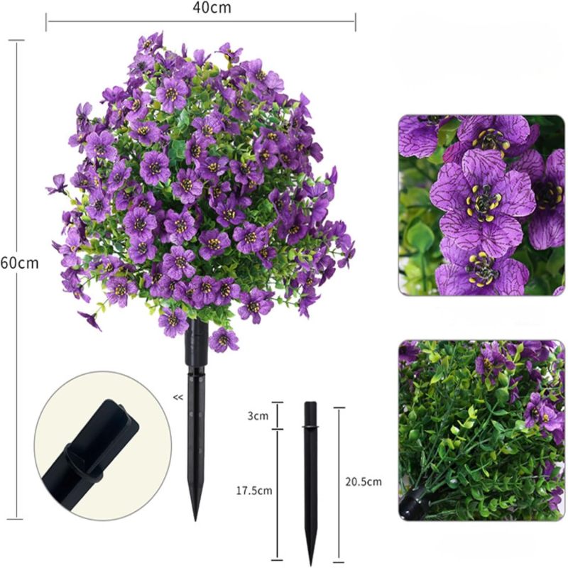 Estaca de flor artificial Irovami de 60 cm de altura