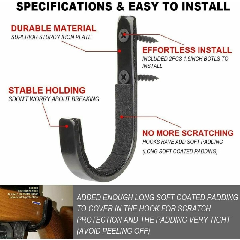 Soportes de pared de acero inoxidable, juego de 6 - descripción general