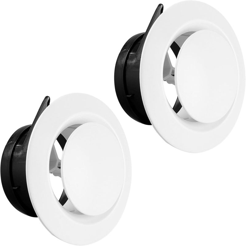 Lot de 2 grilles de ventilation rondes Irovami - vue complète