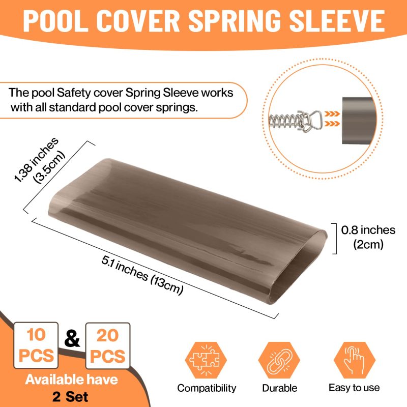 Lot de 20 manchons de ressort pour piscine - vue d'ensemble