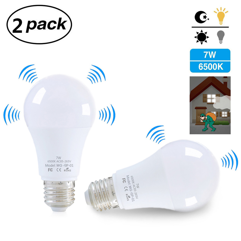 Ampoule LED E27 7W avec détecteur de mouvement radar - vue d'ensemble