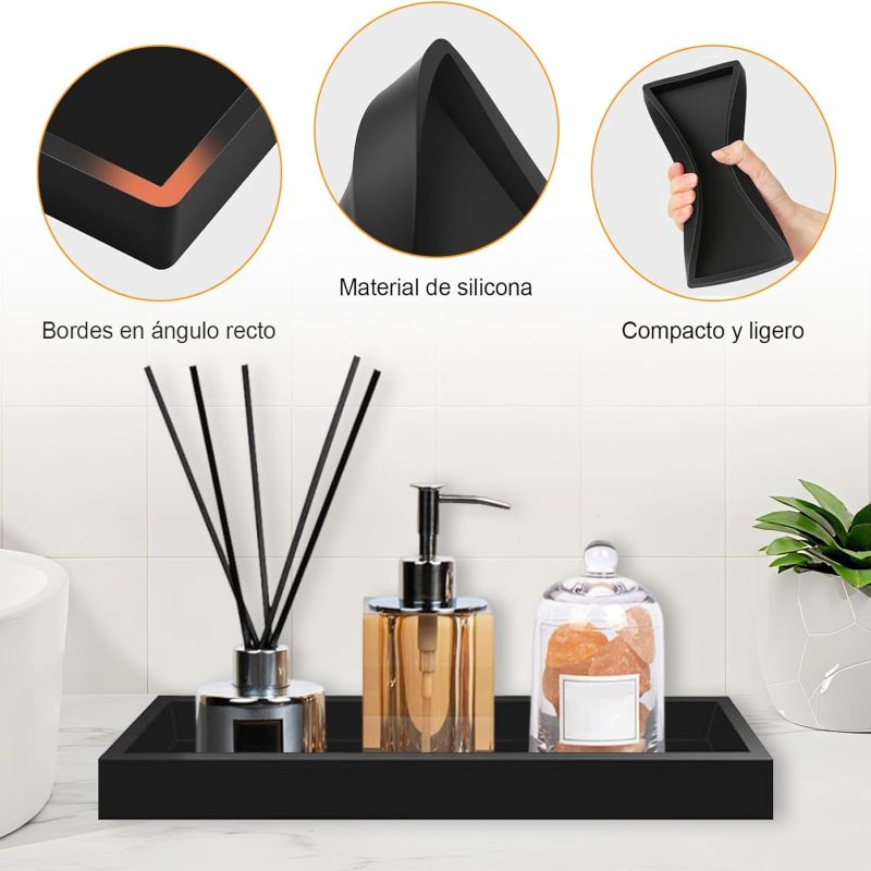 Juego de 2 bandejas de almacenamiento para baño - Descripción general