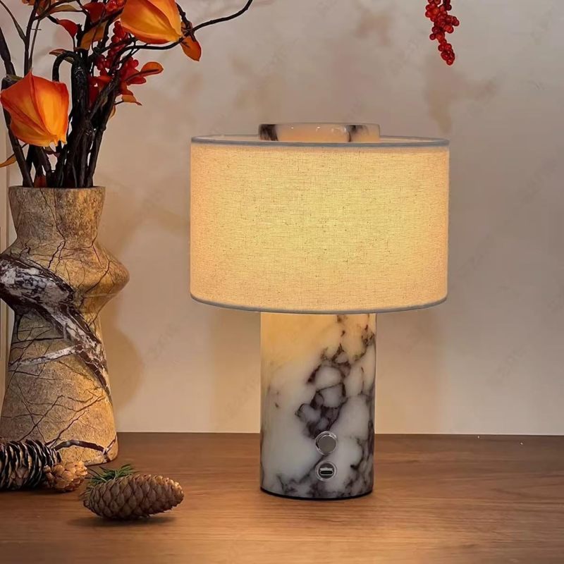 Lampe de table tactile marbre Irovami