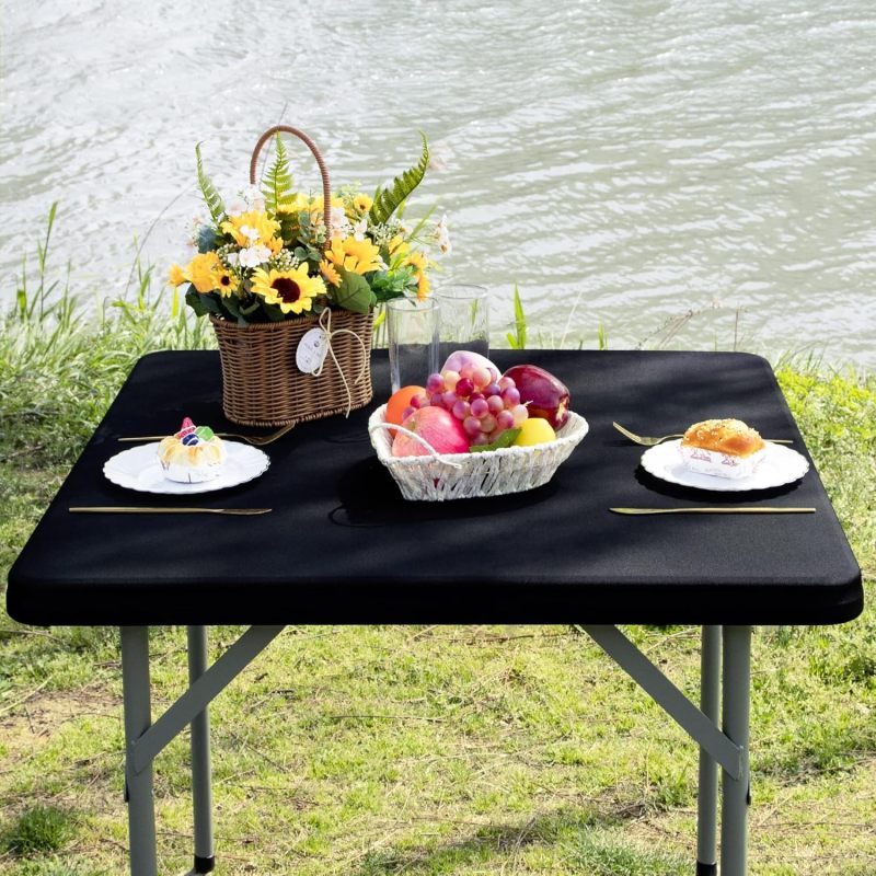 Nappe élastique ajustée pour table carrée 34x34 – vue d'ensemble