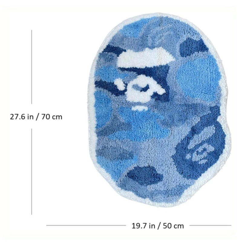 Tapis camouflage poudre rouge 50x80 cm - vue d'ensemble