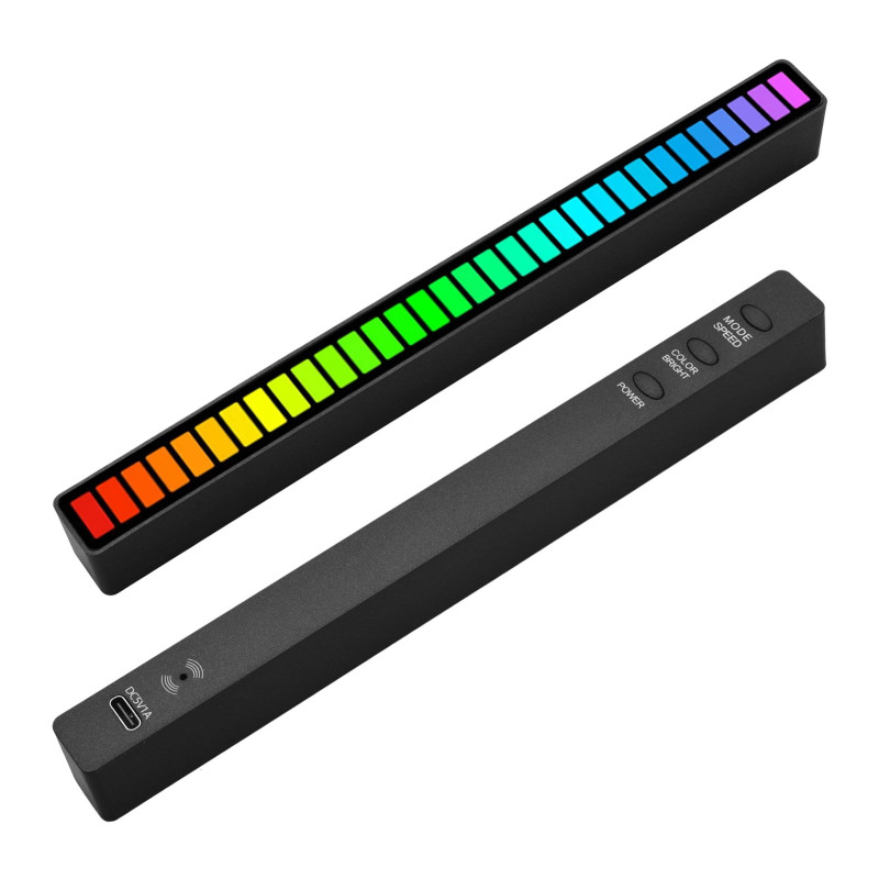 Detalle de los botones de control y los LED