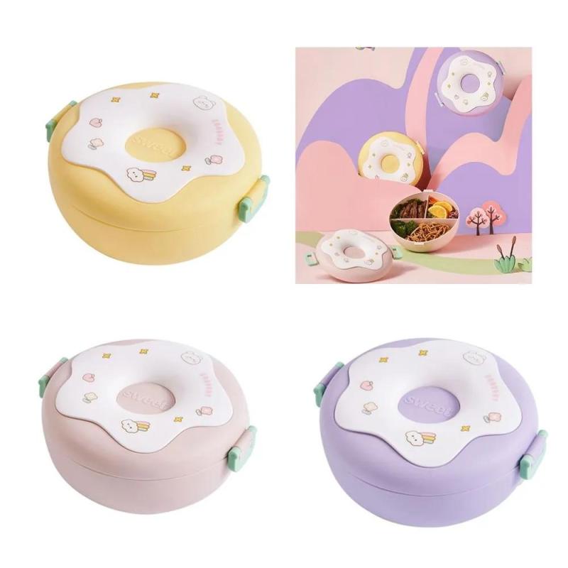 Caja Bento de Donut de 3 Compartimentos - Descripción General