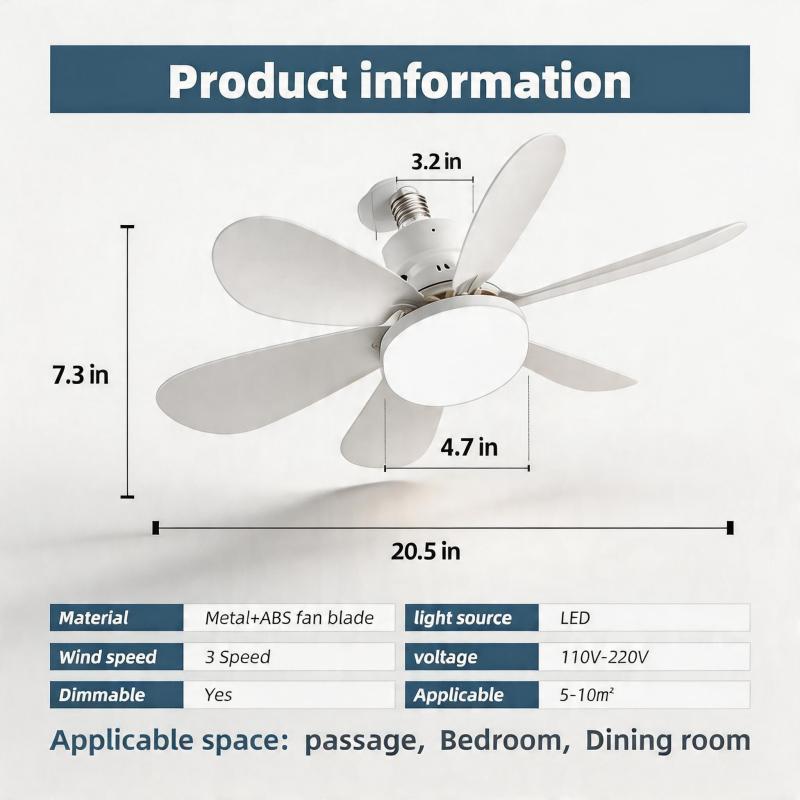 Télécommande du ventilateur de plafond avec éclairage