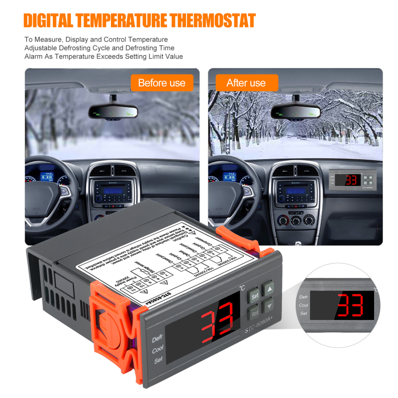Thermostat numérique Irovami STC-8080A+ vue générale