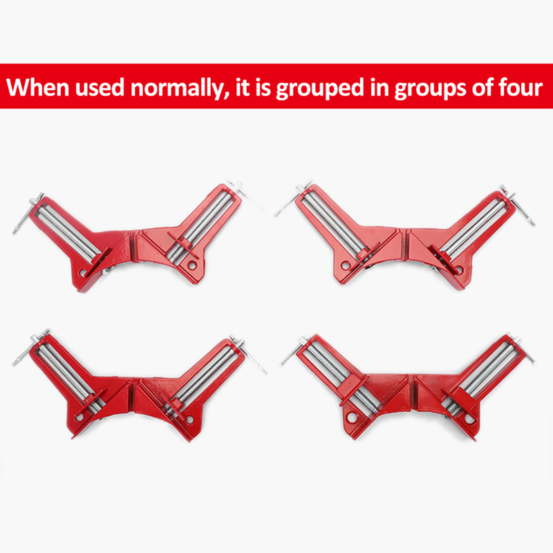 10 serre-joints d'angle 90° en alliage d'aluminium vue générale