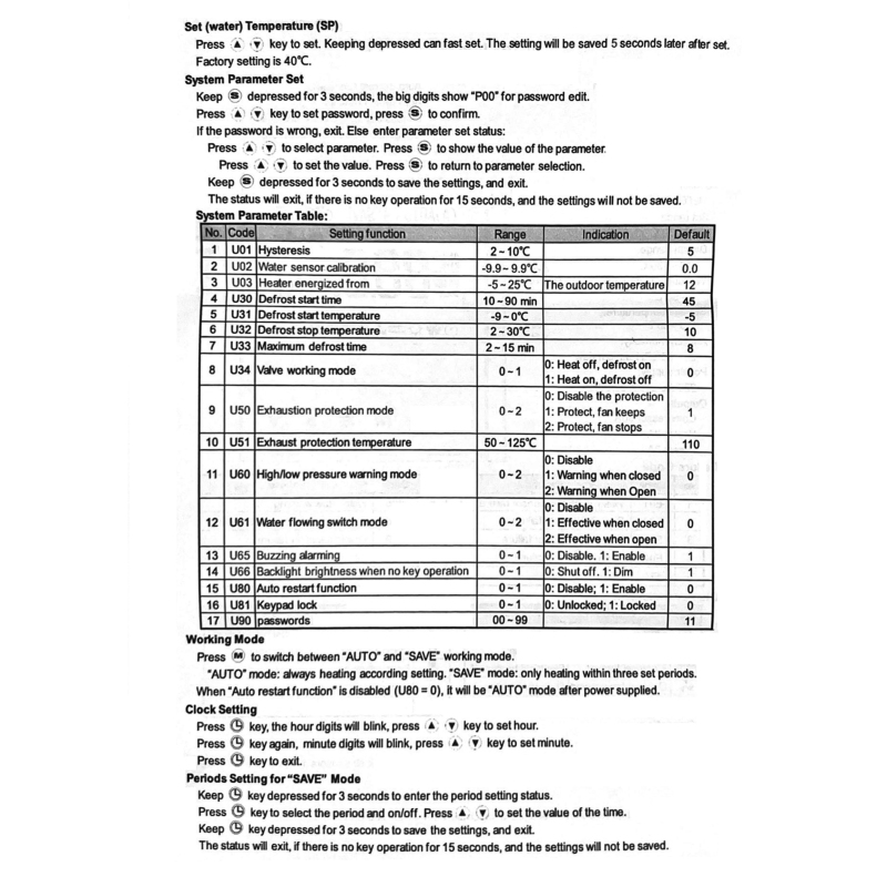 Diagrama de cableado - controlador de bomba de calor aire/agua