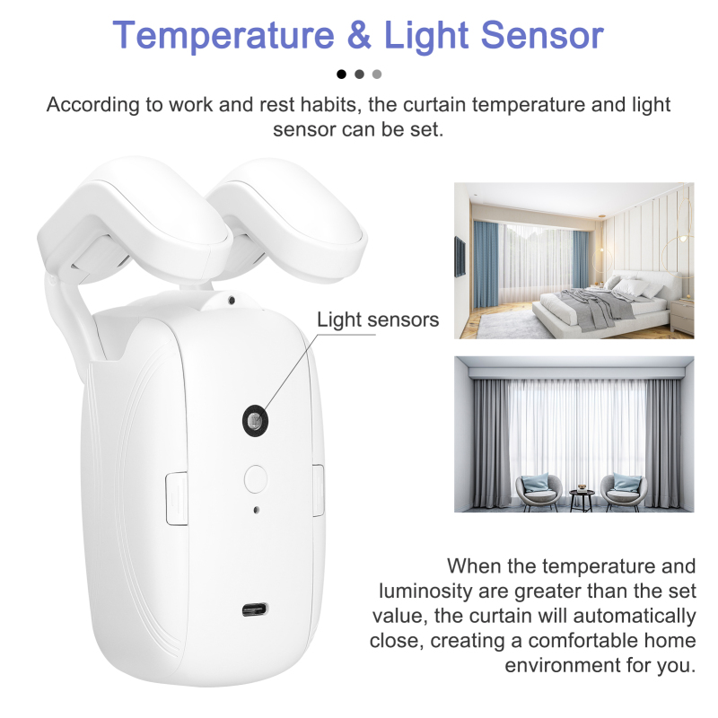 Fonction capteur température et luminosité application Tuya