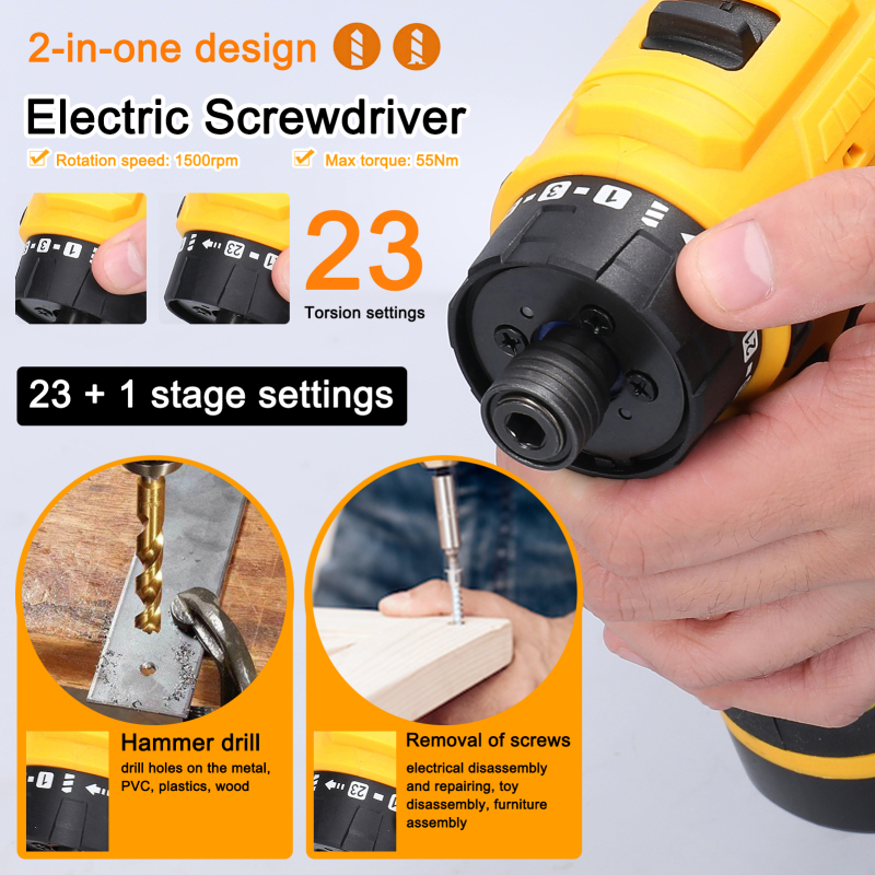 Destornillador eléctrico sin escobillas de 18 V - Descripción general