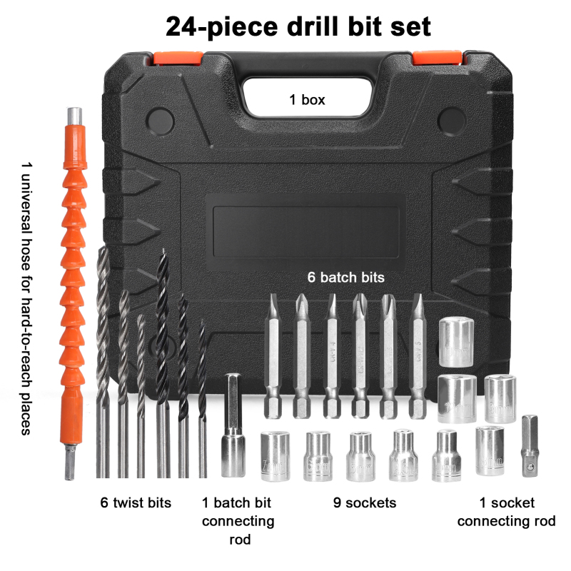 Perceuse électrique 21V 3-en-1 - vue d'ensemble