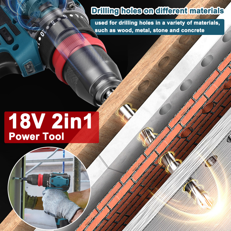 Perceuse-visseuse 18V sans balais 45Nm - vue d'ensemble