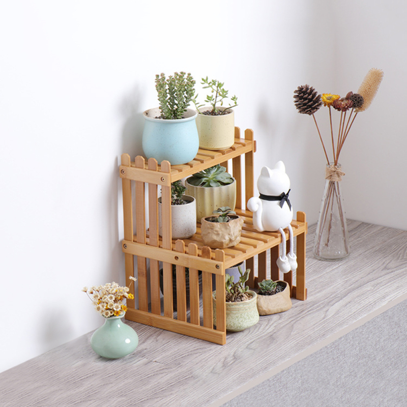 Soporte para plantas de bambú - descripción general