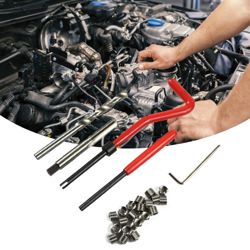 Kit réparation filetage M12 x 1.25 – vue d'ensemble avec boîtier