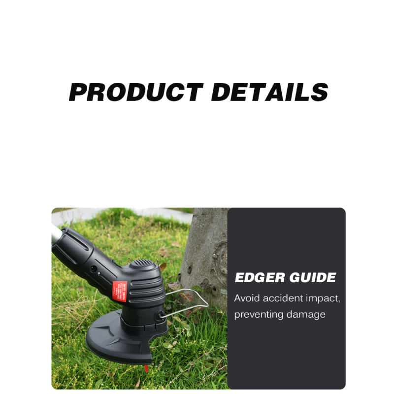 Détail du guide de bordure et de la protection – utilisation sûre
