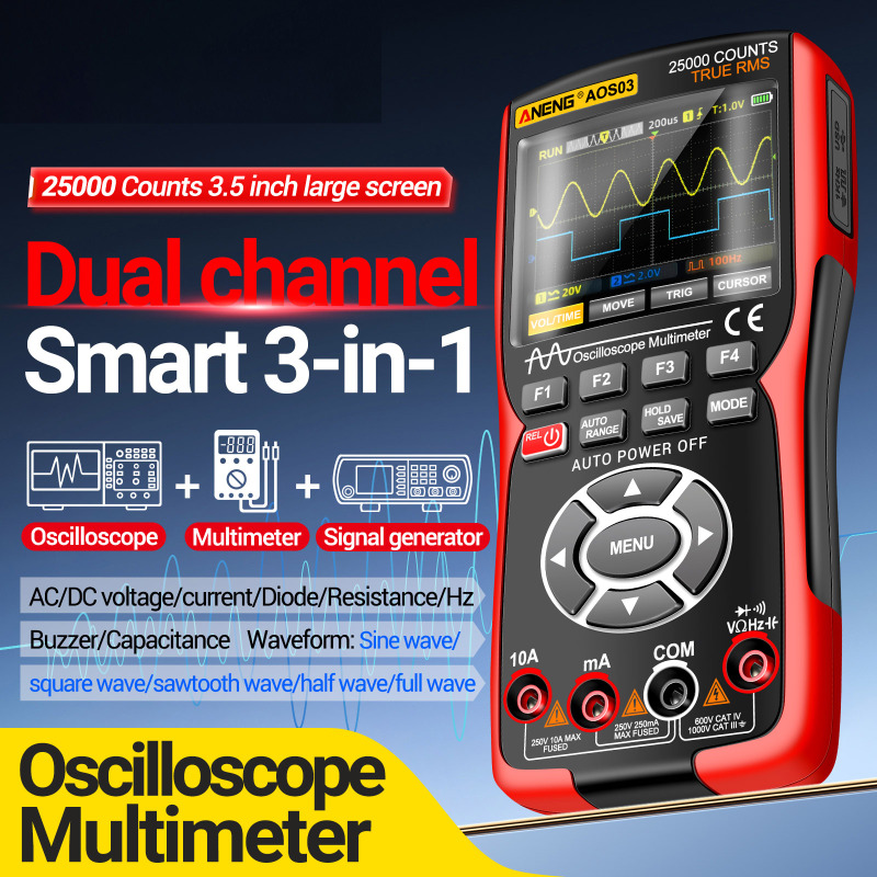 Multimètre oscilloscope 50MHz avec générateur - détail