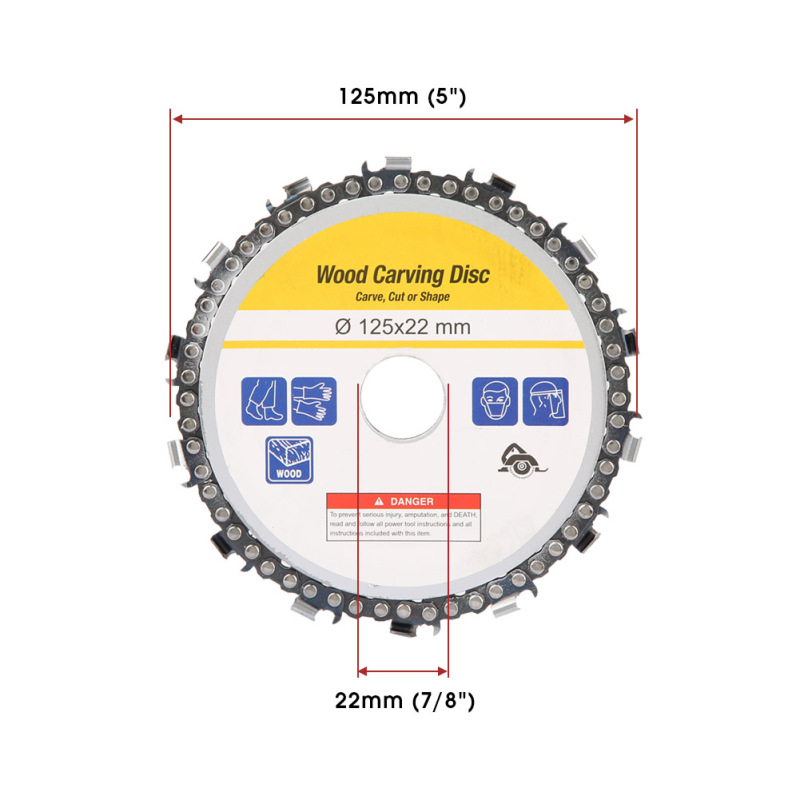 Disco de cadena de carburo de 125 mm - Descripción general