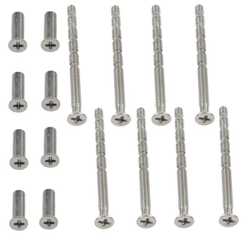Lot vis poignée porte M4x60 argent - vue d'ensemble