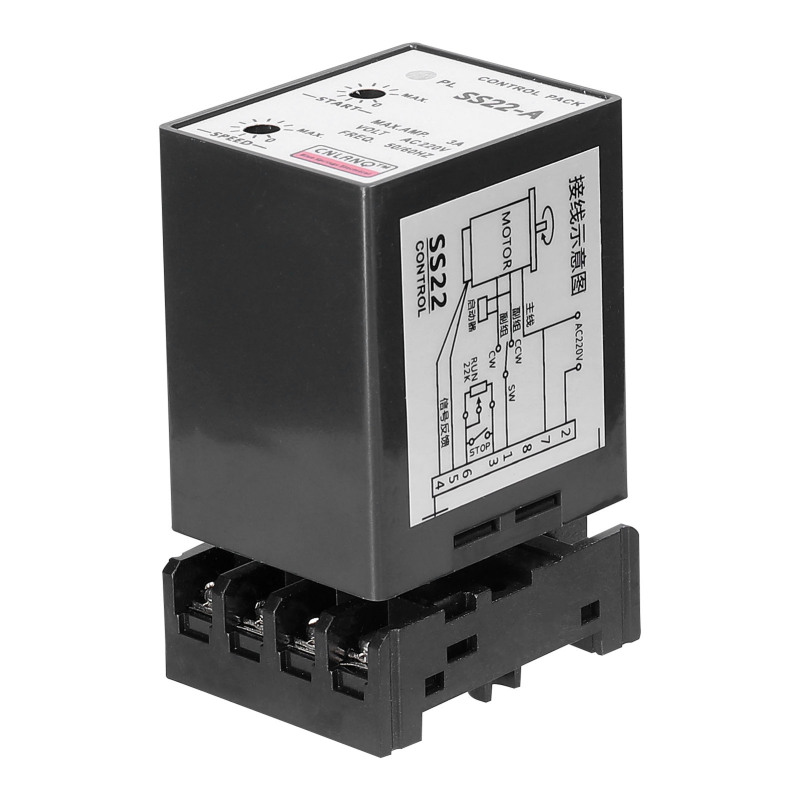 Régulateur de vitesse Irovami SS22-A – vue générale boîtier ABS avec bouton rotatif