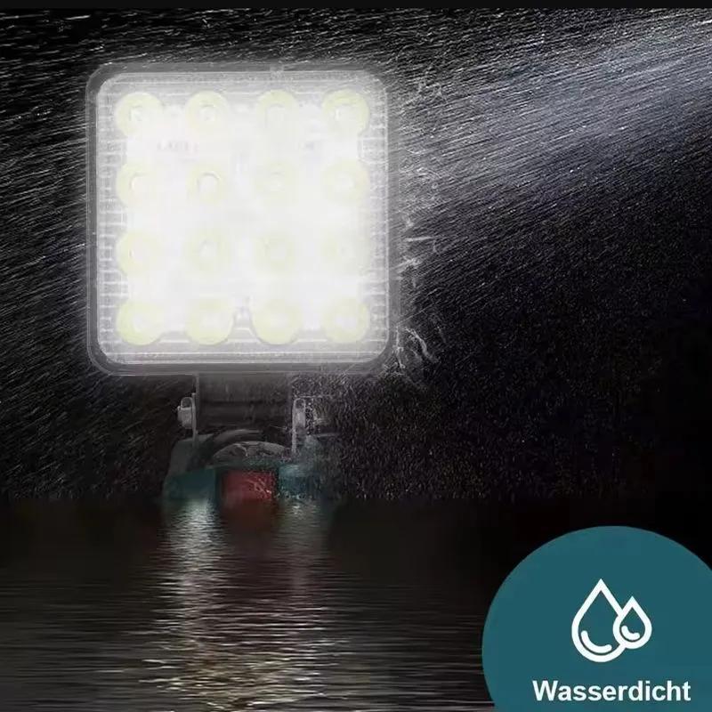 Lampe LED en situation - éclairage puissant sur zone de travail