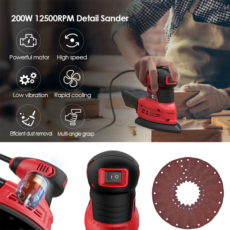 Ponceuse de détail 200W - vue d'ensemble