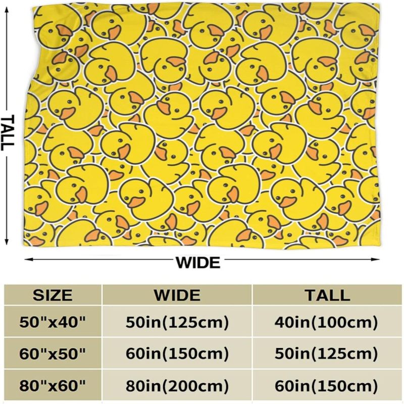 Couverture en flanelle petit canard jaune Irovami - vue d'ensemble