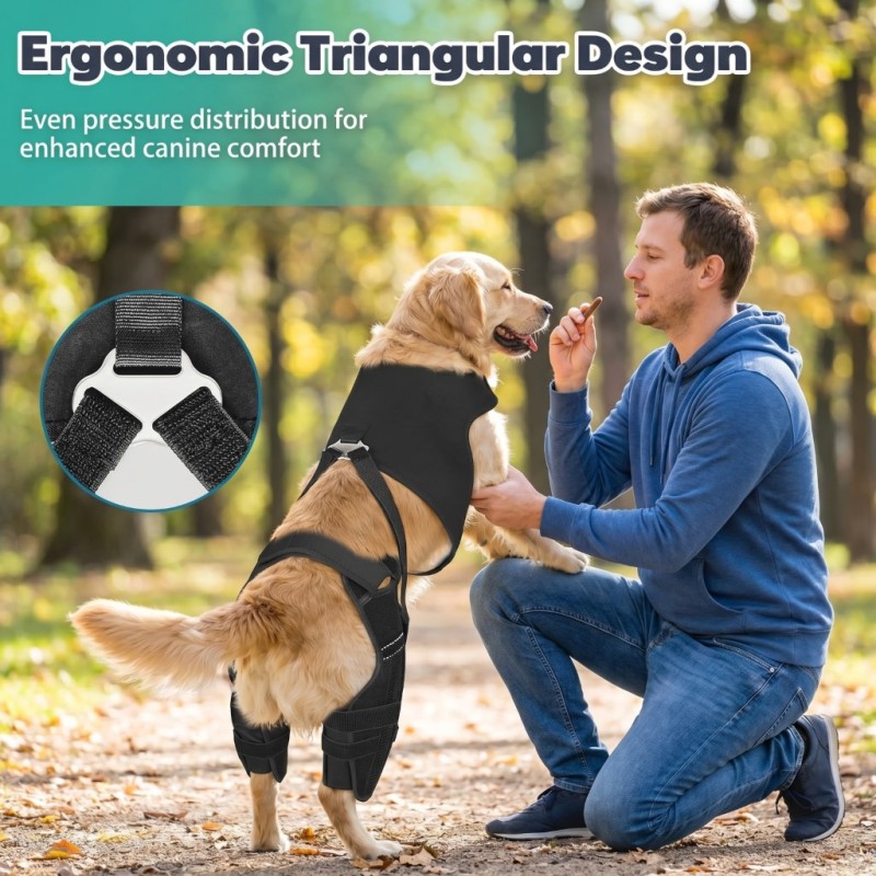 Attelle de genou pour chien Irovami taille XXL - détail des stabilisateurs
