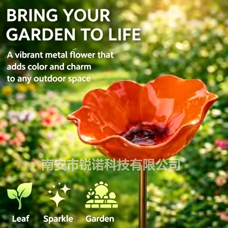 Mangeoire fleur orange Irovami jardin