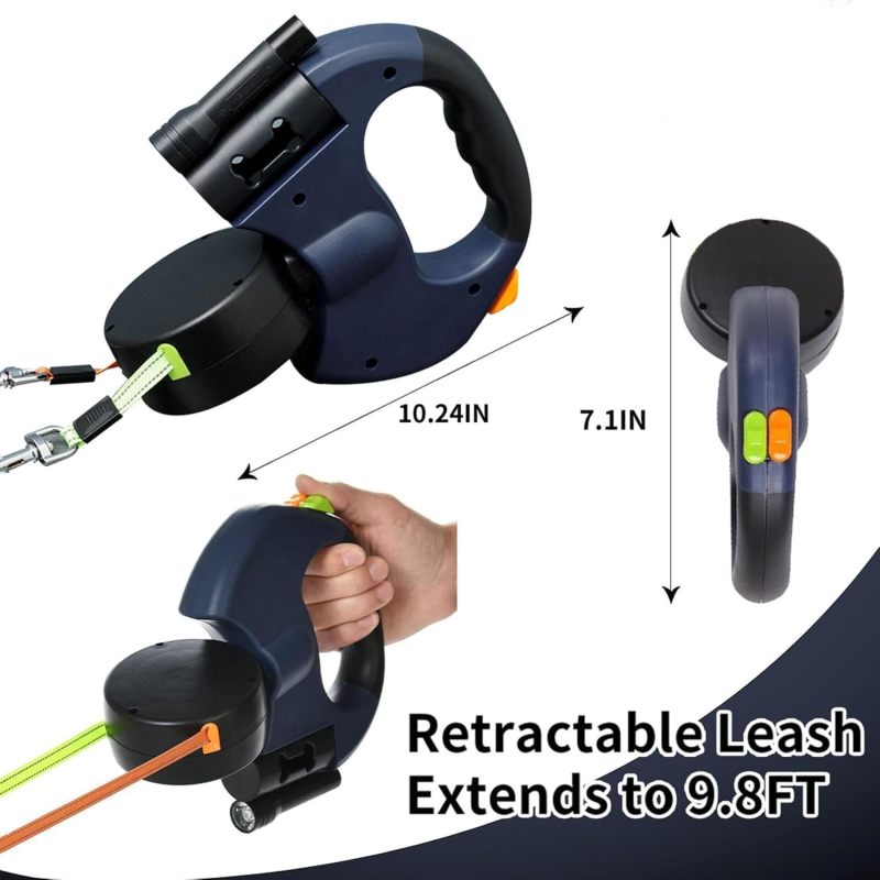Laisse double rétractable Irovami - détail du système de verrouillage