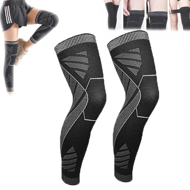 Mangas de compresión para piernas Irovami, par, talla L
